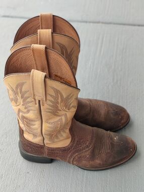 Ariat ATS Pro Western Cowboy Boots Men’s Size 8D Brown/Tan Leather